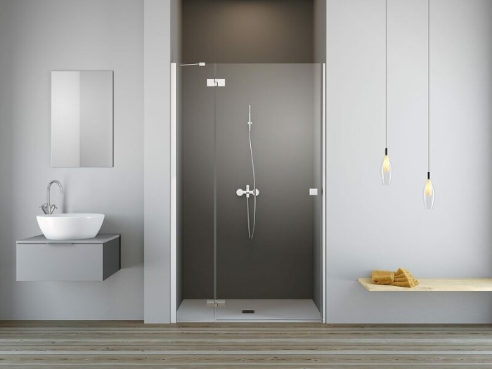 Radaway душевая дверь dwj 90 l профиль хром стекло прозрачное, Essenza New - 385013-01-01L