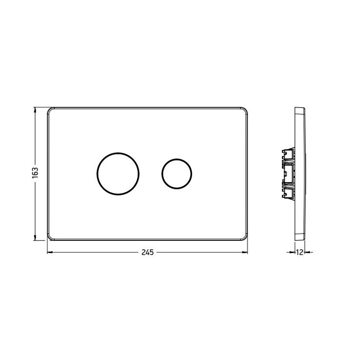 ArtCeram клавиша смыва (для унитаза), 703.000.05 file 2.0 цвет: белый