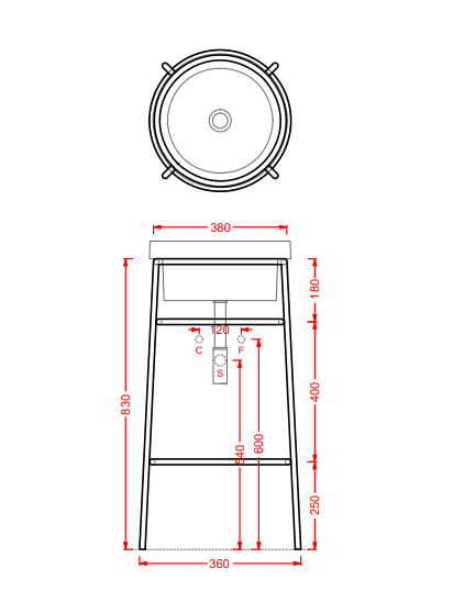 ArtCeram консоль под раковину, aca054 05 fuori scala цвет: белый матовый