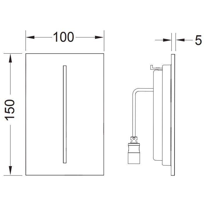 TECE лицевая панель, пластик, цвет: белый глянцевый, filo urinal - 9242066