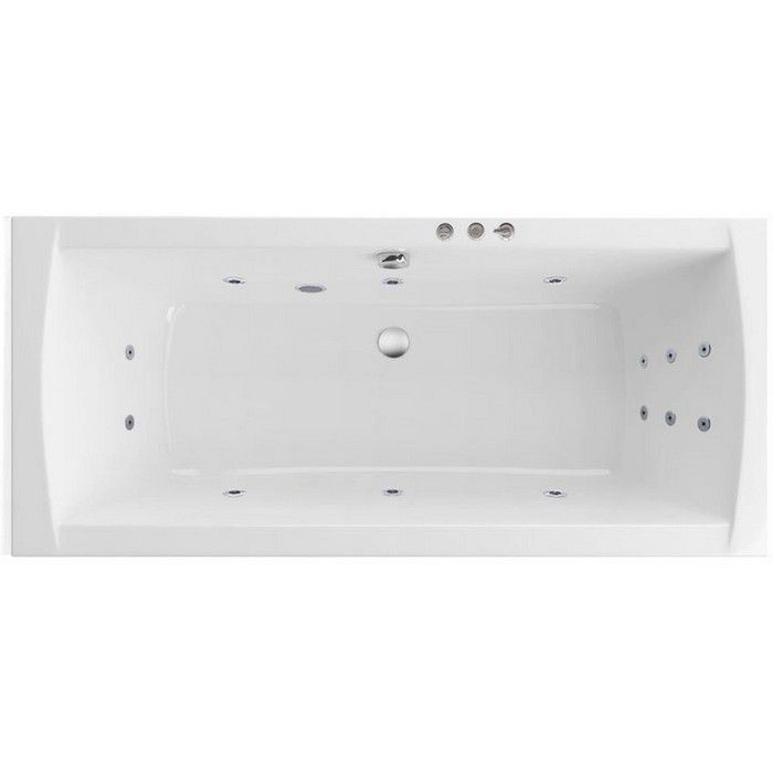 Встраиваемая ванна lux 180x80 smart, Excellent Aquaria, хром арт. WAEX.AQU18.SMART.CR