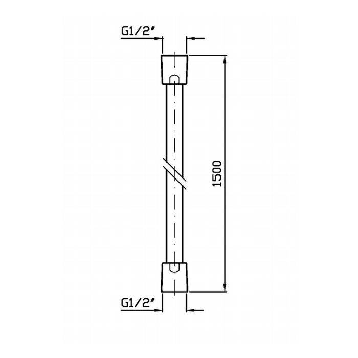 Zucchetti гибкий шланг 150cм, aguablu, хром арт. z94130