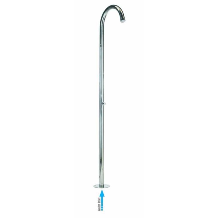 Bossini душевая колонна outdoor/indoor columns floor из нержавеющей стали, pool, хром арт. l00826.030