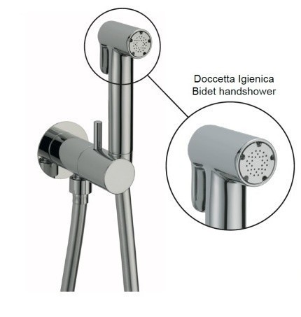 Cisal гигиенический душ - комплект с прогрессивным смесителем cv0079752f shower cisal, цвет: никель матовый