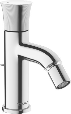 Duravit однорычажный смеситель для биде 168 мм, с донным клапаном, white tulip, wt2400001010 цвет: хром