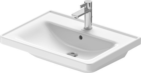 Duravit раковина встраиваемая 650 мм х 480 мм, с переливом, с отверстием под смеситель, d-neo, 2367650000 цвет: белый