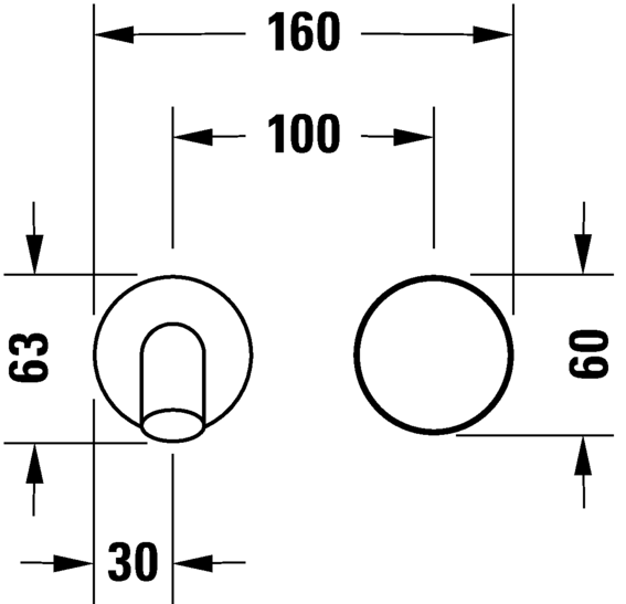 Duravit однорычажный смеситель для раковины для скрытого монтажа, white tulip, wt1070004010 цвет: хром