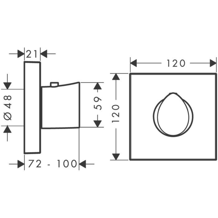 AXOR термостат для душа, Starck Organic, шлифованная медь арт. 12712950