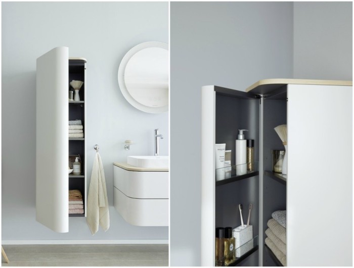 Duravit шкаф-пенал подвесной plus скандинавский, happy d.2 plus, hp1261l3939 цвет: скандинавский белый