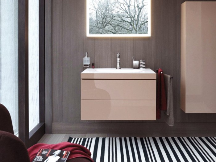 Duravit шкаф-пенал подвесной, l-cube, lc1181l8686 цвет: капучино