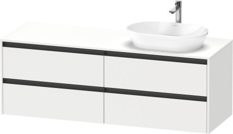 Duravit тумба подвесная под раковину справа 550 мм х 1600 мм х 568 мм, ketho.2, k24899r18180000 цвет: gres pietra grey opaco