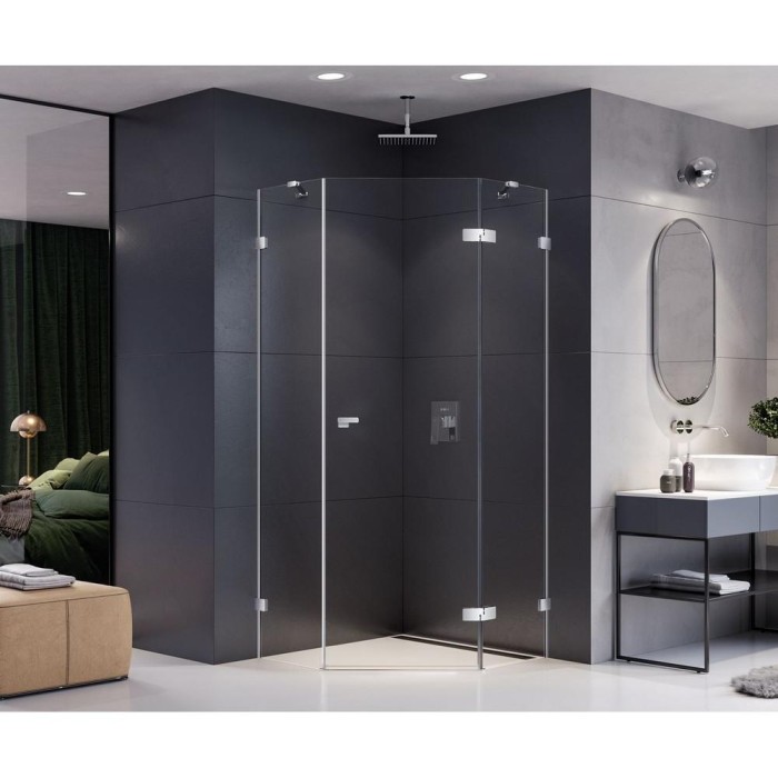 Душевое ограждение eventa r 90x90x200, New trendy Eventa chrome, хром арт. EXK-4614