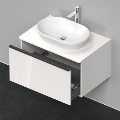 Duravit тумба подвесная под раковину 800 мм х 550 мм, с консолью, d-neo, de494702222 цвет: белый глянцевый