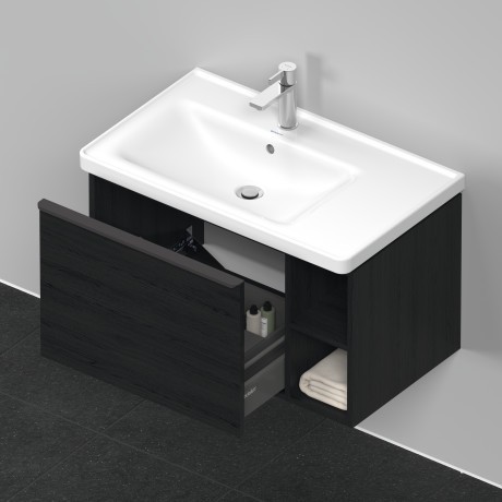 Duravit тумба подвесная под раковину 784 мм х 452 мм, d-neo, de425801616 цвет: чёрный дуб