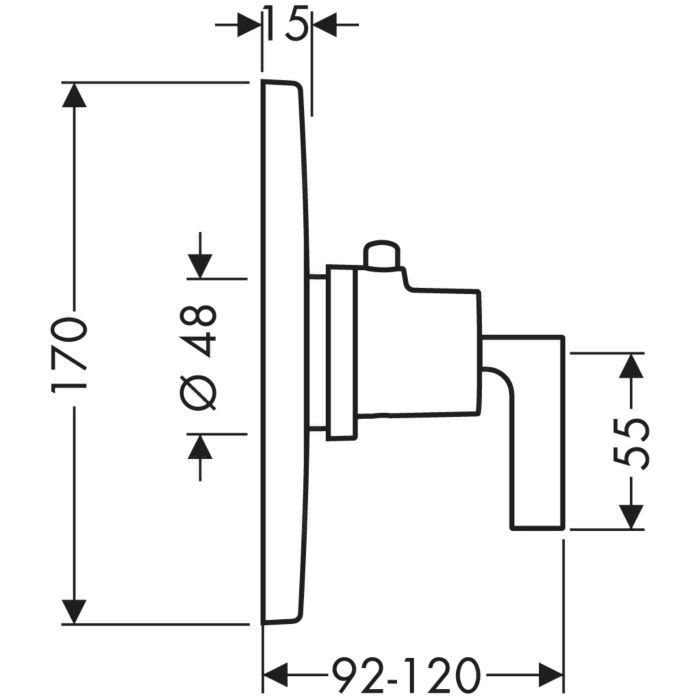 AXOR термостат для душа highflow, Citterio, сталь арт. 39711800