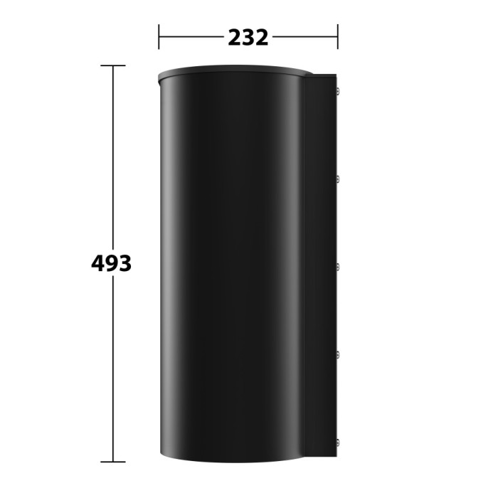Keuco настенное ведро для мусора настенное с крышкой 30л, plan, черный матовый арт. 14988 370000