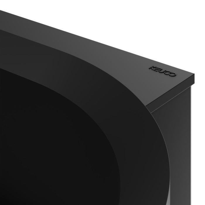 Keuco настенное ведро для мусора настенное с крышкой 30л, plan, черный матовый арт. 14988 370000