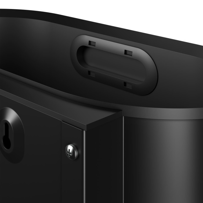 Keuco настенное ведро для мусора настенное с крышкой 30л, plan, черный матовый арт. 14988 370000