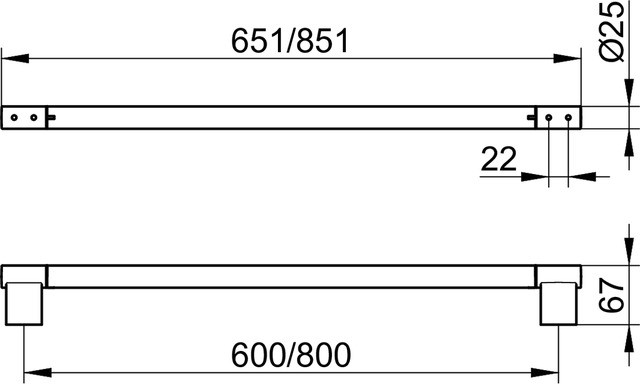 Keuco держатель для полотенца 60 см, plan, хром арт. 14901 010600