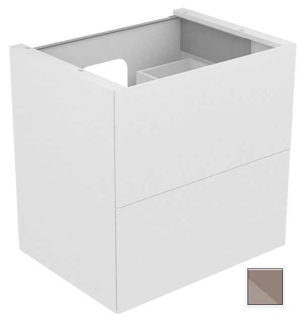 Keuco тумба подвесная под раковину с двумя выдвижными фронтами, с внутренней светодиодной подсветкой, edition 11, трюфель арт. 31342 140100