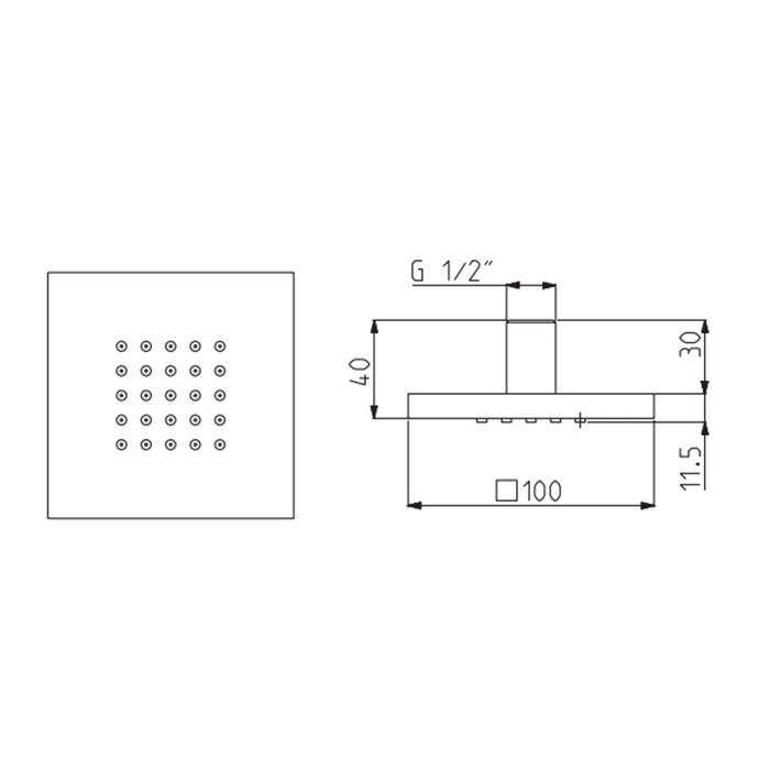 Fima Carlo Frattini форсунка для душа, встраиваемая wellness, хром арт. f2339cr