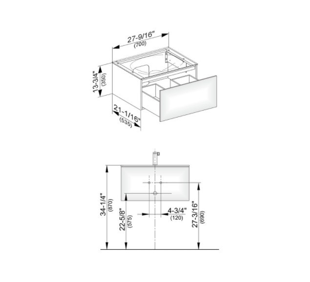 Keuco тумба подвесная под раковину с одним выдвижным фронтом, с внутренней светодиодной подсветкой, edition 11, дуб светлый арт. 31341 890100