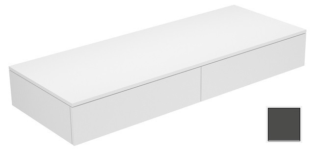 Keuco тумба боковая подвесная с двумя выдвижными фронтальными ящиками антарцит, edition 400, антрацит арт. 31764 390000