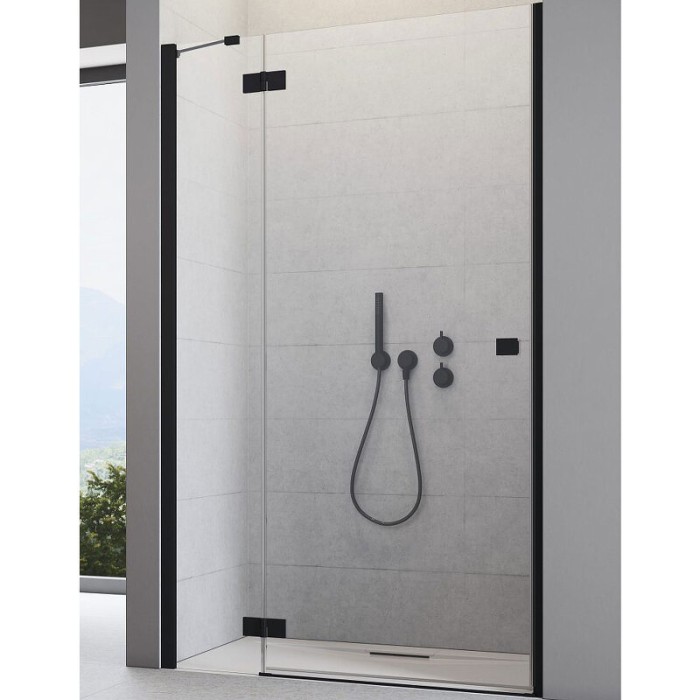Radaway душевая дверь dwj 90 l профиль черный стекло прозрачное, Essenza New - 385013-54-01L