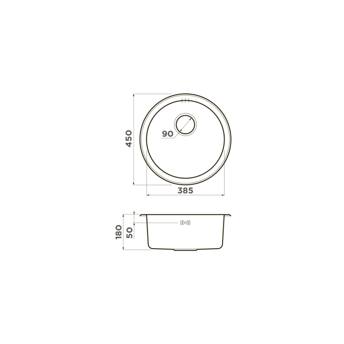 Omoikiri кухонная мойка Toya 45-U, вороненая сталь арт. 4993072