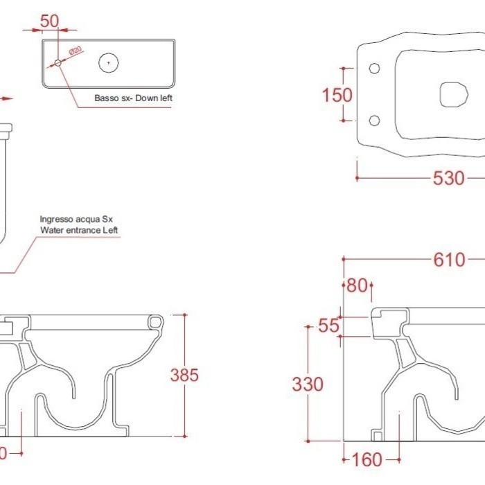 ArtCeram бачок для унитаза, hec005 01 00 hermitage цвет: белый глянцевый