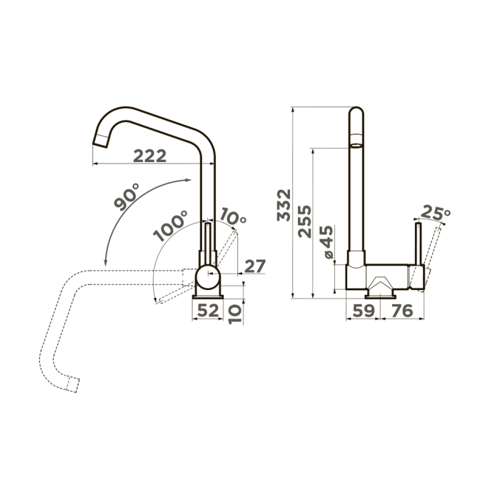 Omoikiri смеситель для кухни Mori-C латунь/хром арт. 4994320