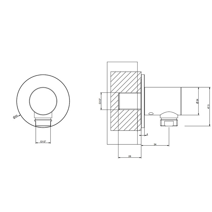 Gessi Вывод воды, настенынй, 316, 54269#299 цвет: black xl