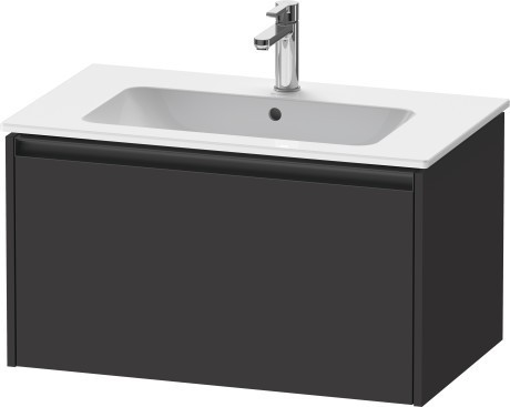 Duravit тумба подвесная под раковину 480 мм х 810 мм х 440 мм, ketho.2, k25063080800000 цвет: графит суперматовый