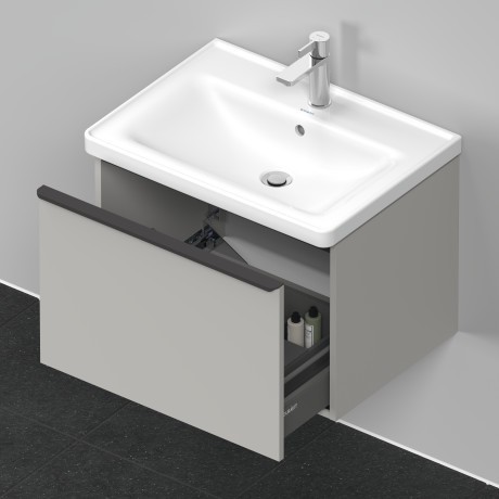 Duravit тумба подвесная под раковину 634 мм х 452 мм, d-neo, de425400707 цвет: бетонно-серый матовый