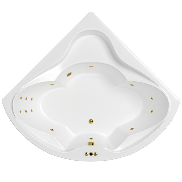 Ванна 150x150 smart, Whitecross Konsul, золото арт. 0110.150150.100.SMART.GL