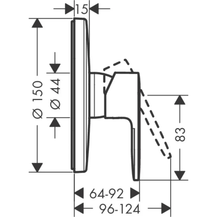 Hansgrohe смеситель для душа, Vernis Blend, хром арт. 71667000