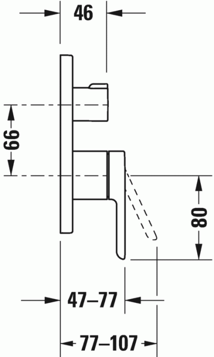 Duravit однорычажный смеситель для душа, b.1, c15210012010 цвет: хром