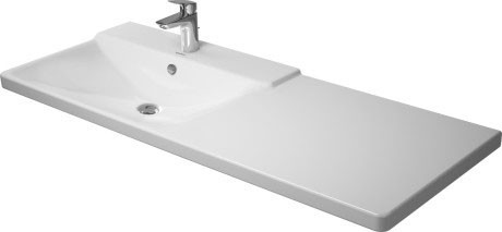 Duravit раковина подвесная 125х49см, p3 comforts, 2333120000 цвет: белый