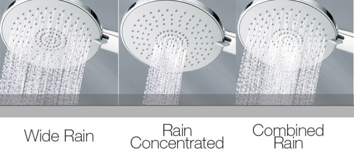 Bossini лейка для душа 3 режима, mixa, хром арт. b01168.030