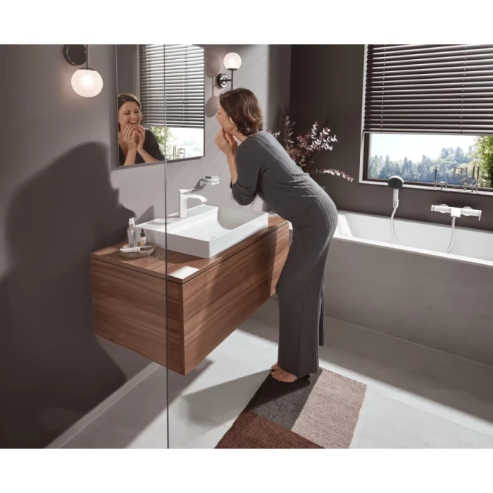 Hansgrohe смеситель для раковины с донным клапаном, Vivenis, белый арт. 75010700