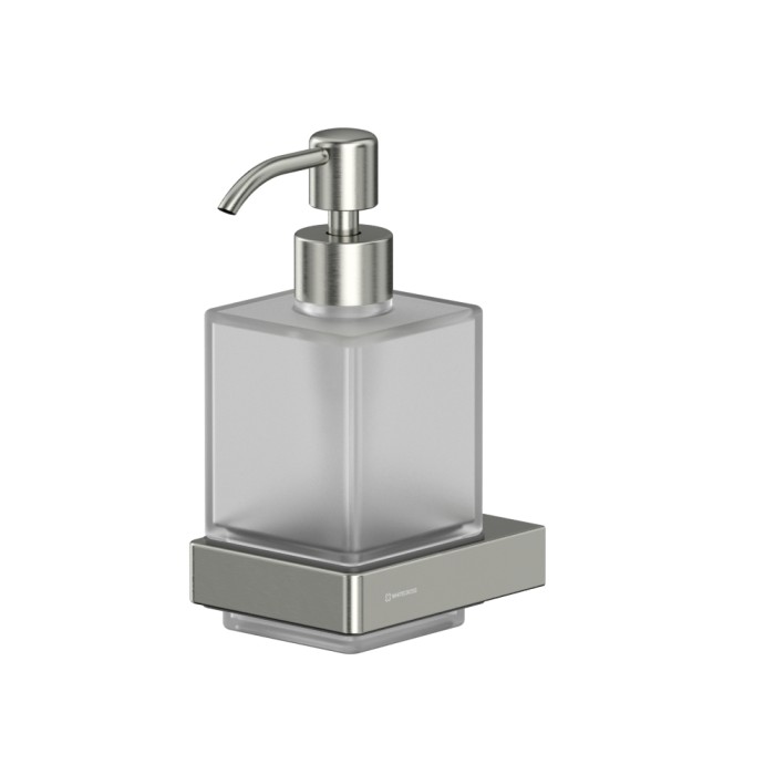 Дозатор для жидкого мыла подвесной, Whitecross Cubo nickel brushed, брашированный никель арт. CU2440NIB