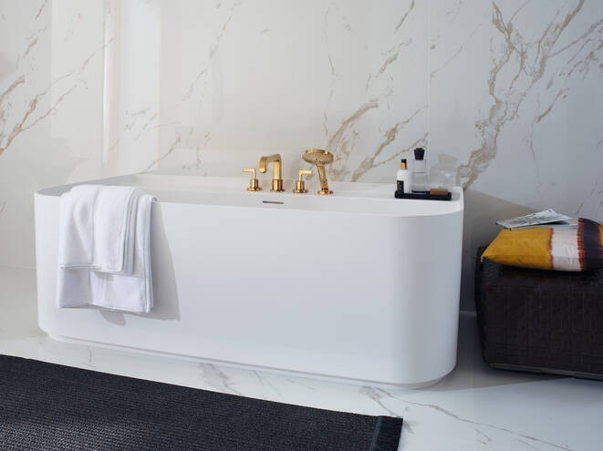 AXOR смеситель на край ванны, Citterio, золото арт. 39446990