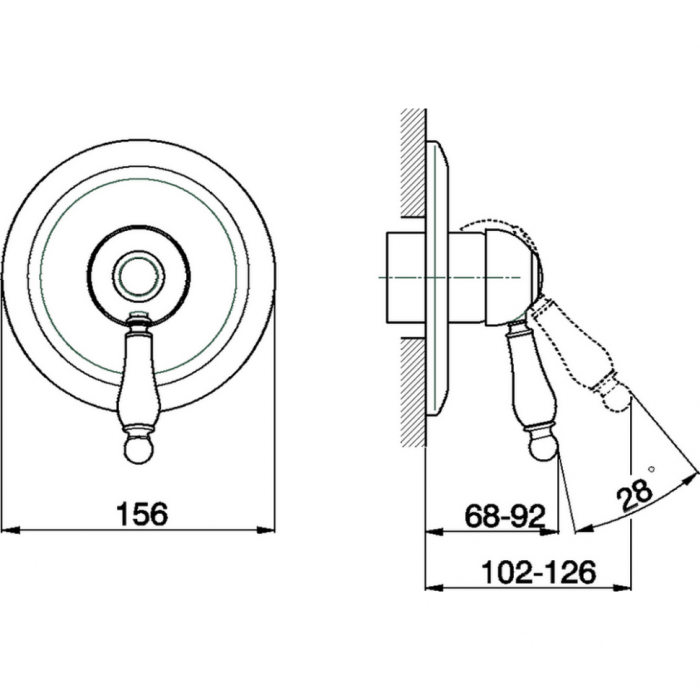 Cisal однорычажный смеситель для душа em00300021 arcana empress, цвет: хром