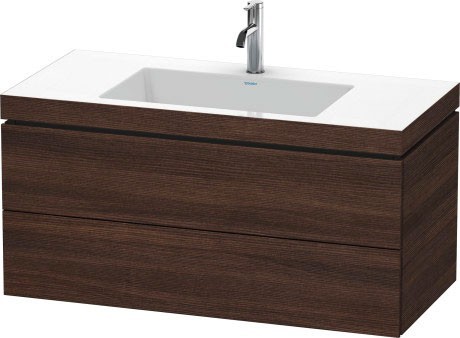 Duravit тумба подвесная с раковиной, l-cube, lc6928o5353 цвет: каштан темный
