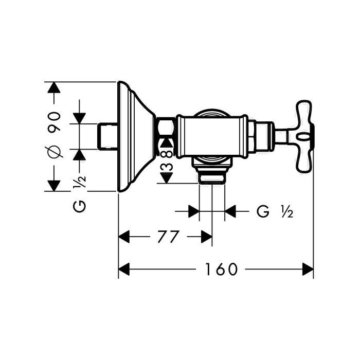 AXOR смеситель для душа, Montreux, сталь арт. 16560800