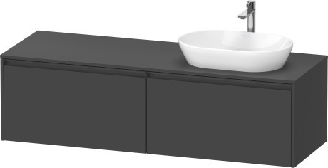 Duravit тумба подвесная под раковину справа 550 мм х 1600 мм х 459 мм, ketho.2, k24889r49490000 цвет: графит матовый