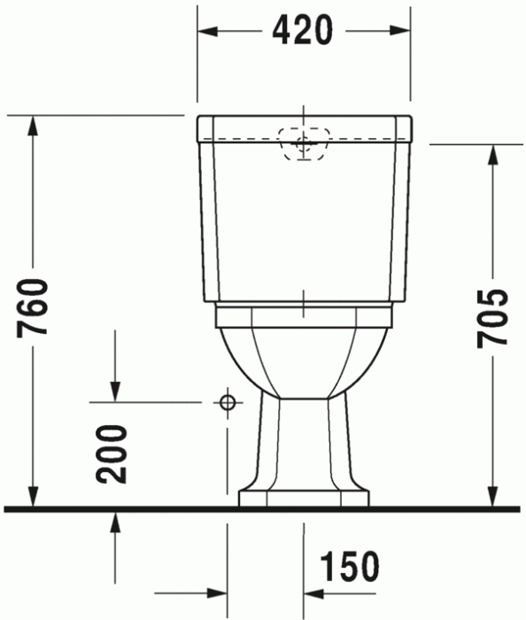 Duravit напольный унитаз, 1930, 0227010000 цвет: белый
