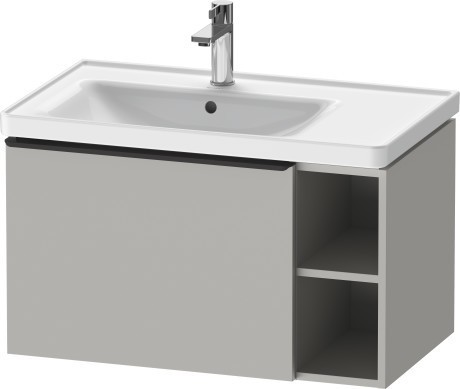 Duravit тумба подвесная под раковину 784 мм х 452 мм, d-neo, de425800707 цвет: бетонно-серый матовый
