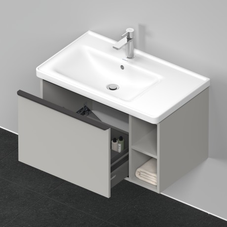 Duravit тумба подвесная под раковину 784 мм х 452 мм, d-neo, de425800707 цвет: бетонно-серый матовый
