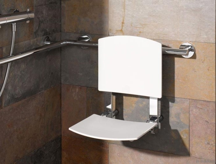 Keuco поручень вдоль стены 597 мм и штанга для душа 597 мм aлюминий анодированный/xром, plan care, алюминий анодированный, хром арт. 34911 174400